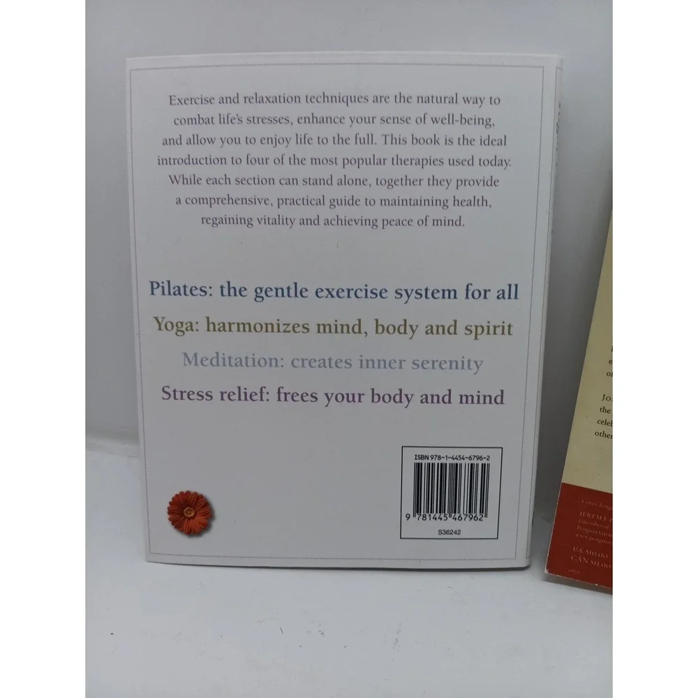 Pilates, Yoga, Meditation, And Stress Book 2 Book Lot With Tao Te Ching Book...